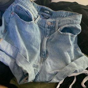 These are high waisted mom shorts